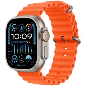 Apple Watch Ultra 2 GPS + Cellular 49mm Titan Orange Ocean Band Refurbished Exzellent
